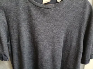 Camiseta Mango azul y gris