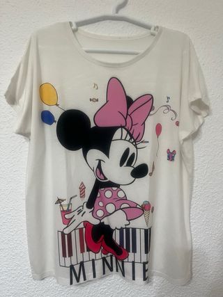 Camiseta Minnie Mouse y elementos festivos Blanca