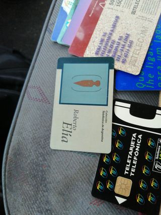 Vecchia collezione di schede telefoniche