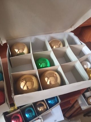 Lote Bolas Navidad Vintage Años 80