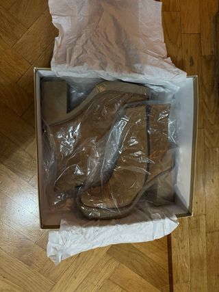 Botines piel Latouche beige/marrón