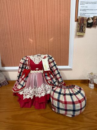 Vestido cuadros niña 3 años sin usar
