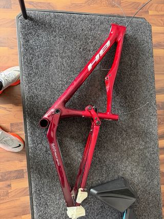 Cuadro Bicicleta Doble Suspensión Rojo