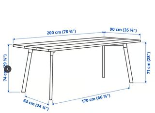 Mesa de jantar Ikea YPPERLIG