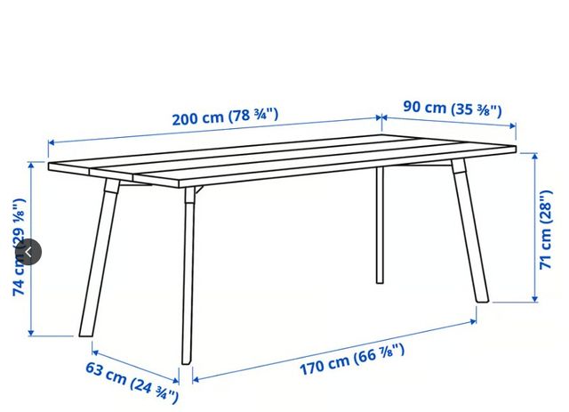 Mesa de jantar Ikea YPPERLIG
