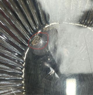 Bandeja de Plata de Ley con Diseño de Hoja