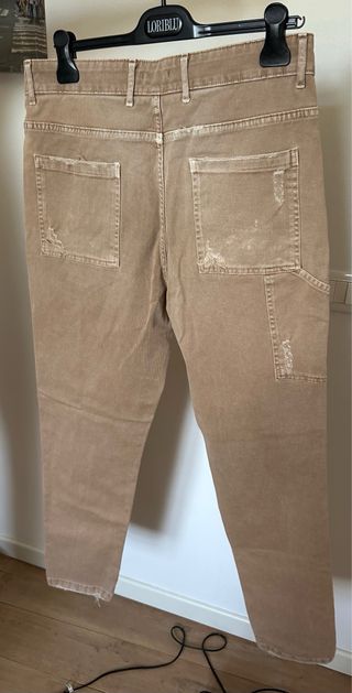 Pantaloni beige Egg family taglia XL