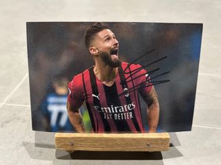 Cartolina autografata Olivier Giroud AC Milan