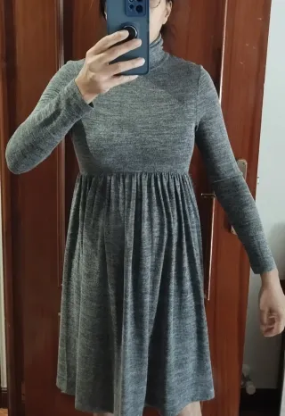 Vestido premamá gris jaspeado