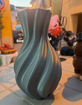 Vaso 3D Spirale Grigio 18cm