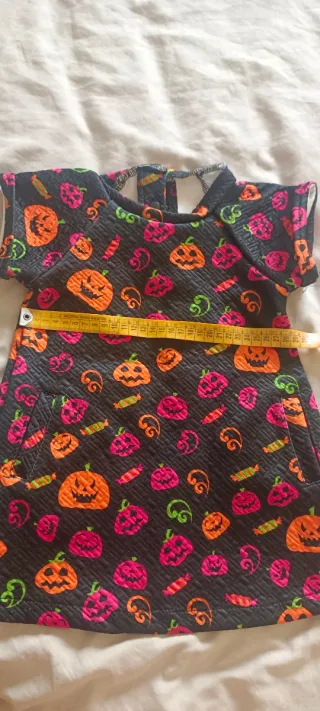 Vestido Halloween Calabaza Niña 2-6 años