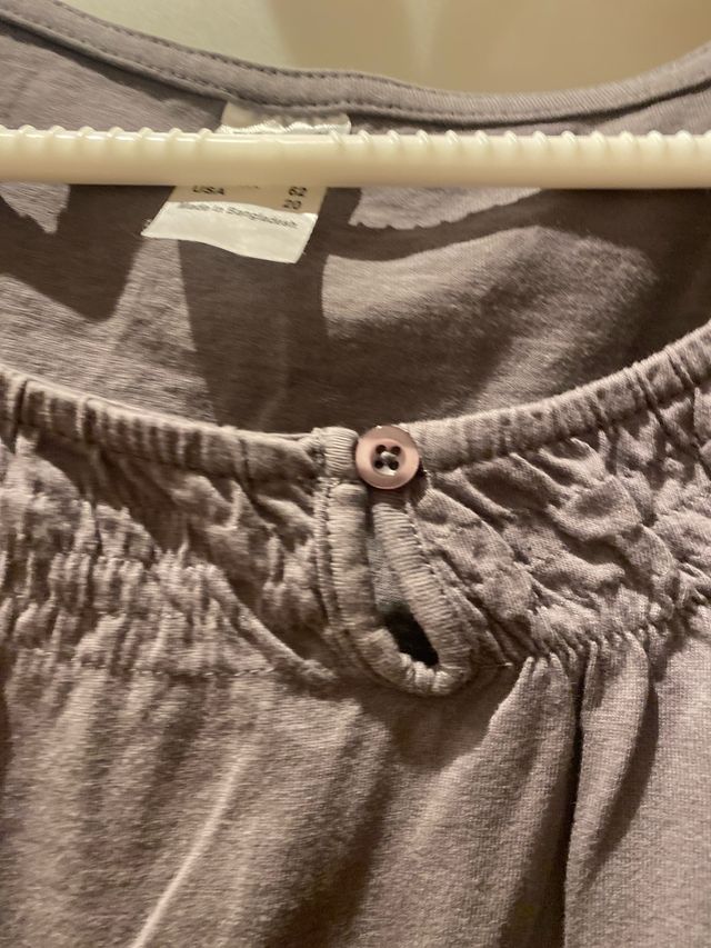 Camiseta gris manga 3/4