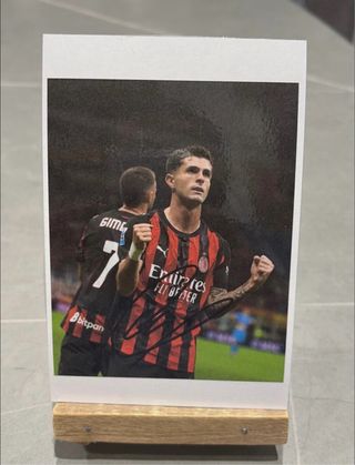 Cartolina Autografata Christian Pulisic AC Milan