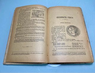 Libro escolar antiguo “Geografia para niños” 1922