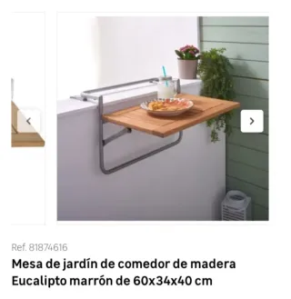 Mesa plegable balcón y jardín