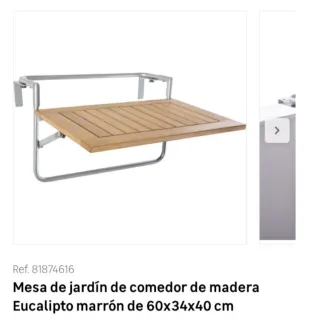 Mesa plegable balcón y jardín