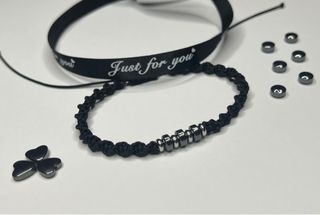 Pulsera Hematita y Acero Hombre