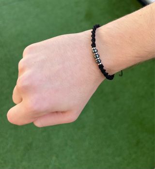 Pulsera Hematita y Acero Hombre