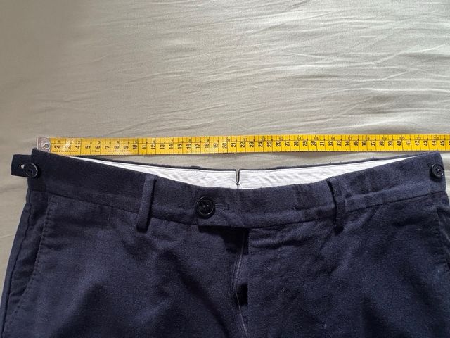 Pantalón de traje lana fría azul marino