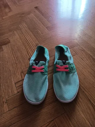 Zapatos deportivos mujer negros y turquesa