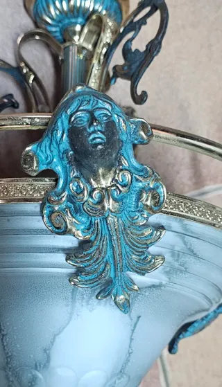 Lámparas de techo cristal y metal