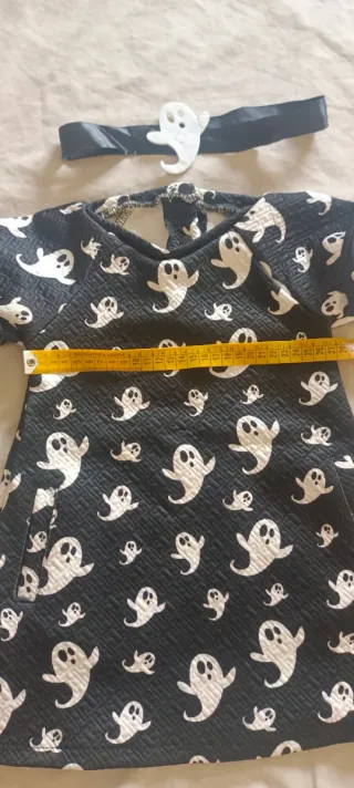 Disfraz Vestido Fantasma Halloween Niña 2-6 Años