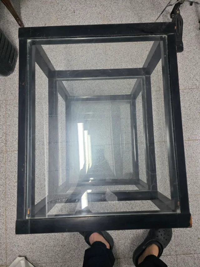 Mesa centro cristal 3 estantes