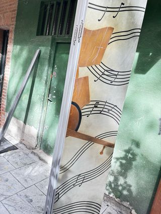 Biombo Decorativo Musical Madera y Cristal