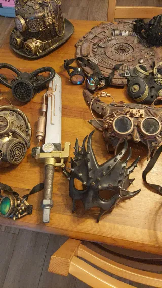 Accesorios Steampunk: Máscaras Gafas Sombreros etc