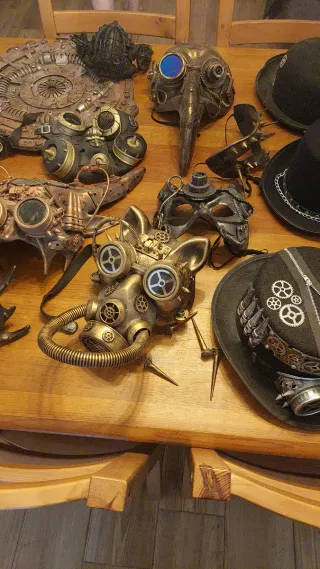 Accesorios Steampunk: Máscaras Gafas Sombreros etc