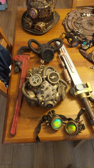 Accesorios Steampunk: Máscaras Gafas Sombreros etc