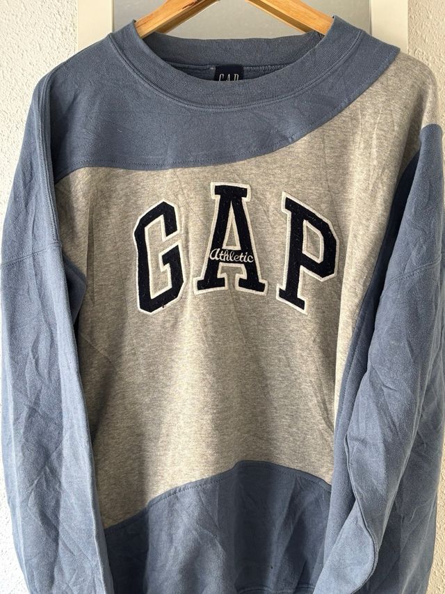 Sudadera GAP Rework Azul y Gris