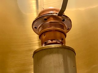 Lampade vintage marroni e dorate