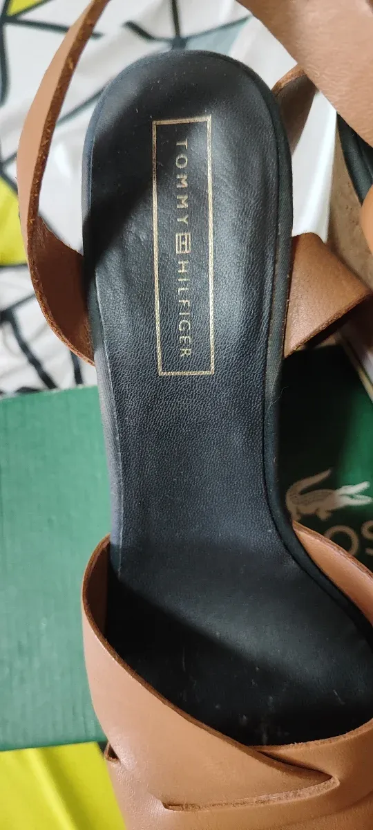 Sandalias de cuña mujer marrones y multicolor