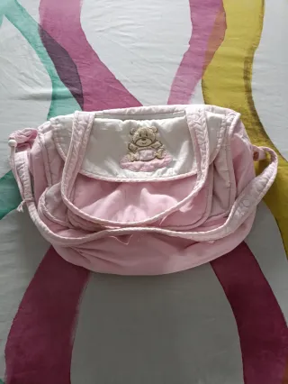 Bolsa bebé rosa con osito