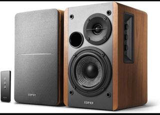 Altavoces Edifier Activos Marrones y Grises