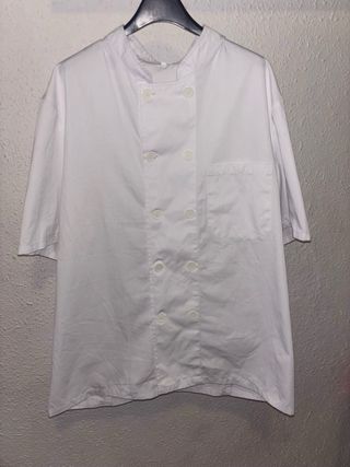 Bata de Cocina Blanca Manga Corta