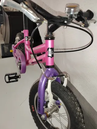 Bicicleta infantil 14 rosa y morada