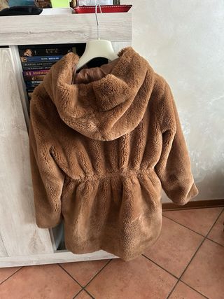 Pelliccia Teddy sintetica marrone