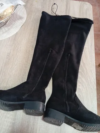 Botas elásticas altas mujer