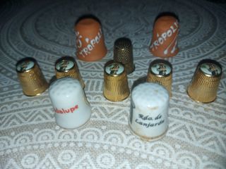 Lote 10 dedales coleccionables