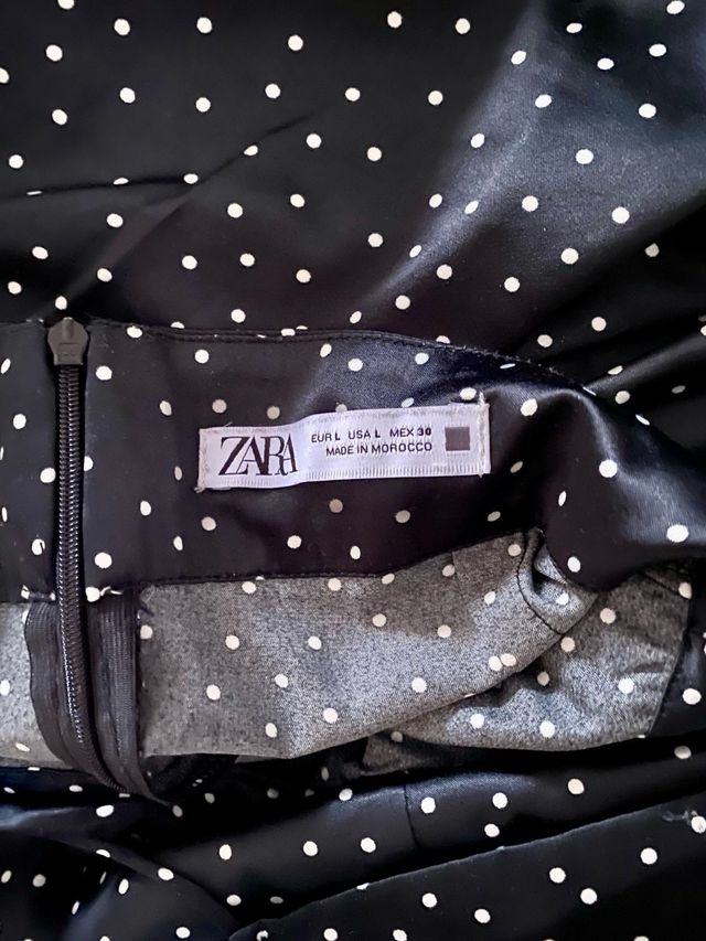 Vestido Corsetero Satinado Lunares