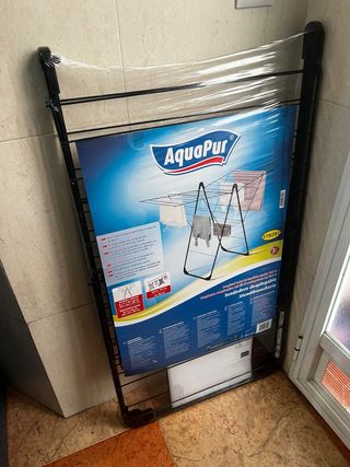 Tendedero AquaPur Plegable Metal Negro