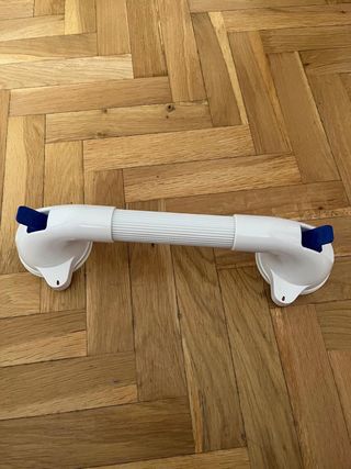 Asidero Baño Ventosa Azul y Blanco