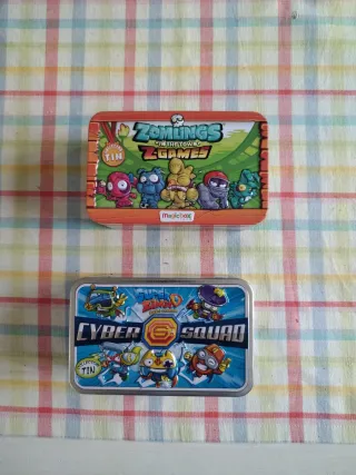 2 Cajas Metálicas Zomlings y Super Zings