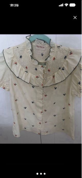 Blusa Miss Moje Beige Multicolor