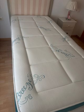 Estructura de cama con cama supletoria + colchones