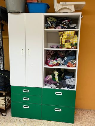 Armario modular Ikea blanco y verde