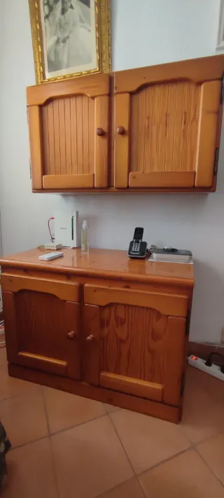 Mueble Salón Madera Maciza Provenzal