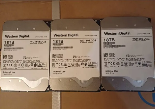 3x Discos Duros Western Digital 18TB